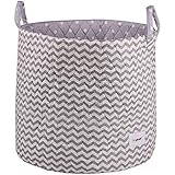Minene Large Storage Basket with Grey Chevron - star storage baskets, round storage baskets, large f