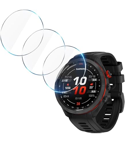 Amazon | 用 Garmin Approach S70 47mm ガラスフィルム 保護フィルム