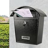 NewSoul Mail ポスト 郵便受け 新聞受け ステンレス アンティーク かっこいい 壁掛け メールボックス 新築祝 引越祝 ギフト プレセント おしゃれ ブラック 【鍵付き】