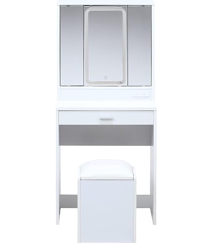 Amazon.co.jp: ライフスタイリングショップ 三面鏡ドレッサー 幅78.5cm