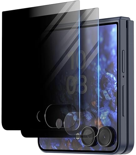 Amazon | araree Galaxy Z Flip7 のぞき見防止 強化ガラスフィルム 2枚