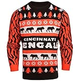 NFLシンシナティ・ベンガルズライトアップOne Too Many醜いセーター、ミディアム
