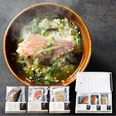 山城物産 お茶漬け 玉露入り 高級 ギフト 海鮮 グルメ【こだわり茶漬け『旨味重ね』】3食(金目鯛、鰤(ぶり)、鱧(はも))国産茶葉使用(茶一筋60年茶師辻重行監修)ギフト箱入り プレゼント 国産原料・化学調味料・保存料不使用