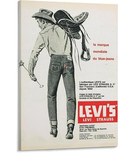 Amazon.co.jp: リーバイス 1960年代 フランス ビンテージ 雑誌 広告