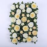 Non-brand 人工花壁パネル植物ウェディングパーティーホームスタジオ壁掛け - シャンパン、葉