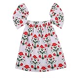 (プタス)Putars ベイビー服 子供服 女の子 ワンピース ドレス オフショルダー 花柄 可愛い オシャレ プリンセス 通園 発表会 旅行 記念日 プレゼント 18ヶ月-5歳