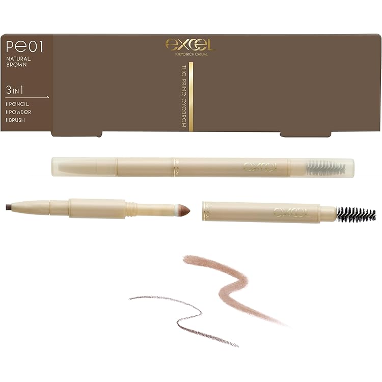Amazon.co.jp: excel(エクセル) パウダー&ペンシルアイブロウEX PD07