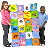 パッチワークWall Hanging 32 PlainファブリックSquares（20 cm X 20 cm）with Ribbons For Kids To Decorate ( 1パック)