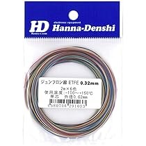 Amazon.co.jp: ETFE 潤工社 ジュンフロン線 0.26mm 2m×7色 (赤