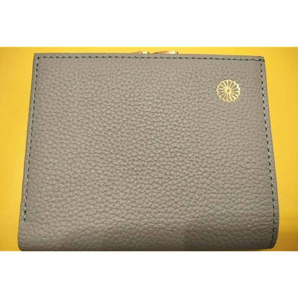 Amazon | 皇居限定 菊の御紋入り 二つ折り財布 レザー パープル | 財布