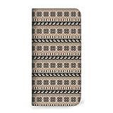 mitas HTC EVO 3D ISW12HT ケース 手帳型 ベルトなし トナカイ柄 ブラック (287)NB-0099-BK/ISW12HT