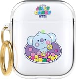 【elago】 AirPods 対応 ケース クリア BT21 公式 グッズ クリアケース カラビナ 付き アクセサリー [ Apple AirPods1 AirPods2 Wireless/Charging Case エアポッツ エアーポッズ 対応 ] LINE FRIENDS BT21 JELLY CANDY TATA