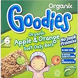 Organix Goodies Organic Soft Oaty Bars - Apple & Orange 12mth+ (6x30g) Organixは、有機ソフトoatyバーをグッズ - リン