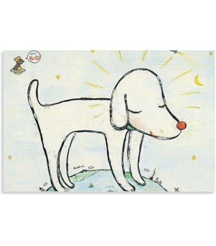 Amazon.co.jp: 奈良美智 ポスター [勉強中(特別額装版)] : ホーム