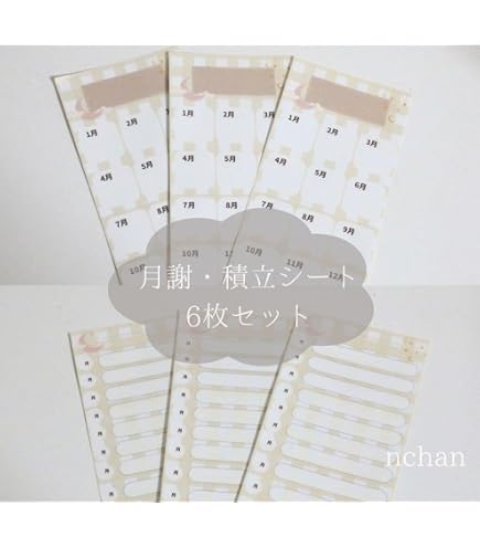 Amazon.co.jp: 全30枚 家計管理 積立シート 月謝シート 貯金シート