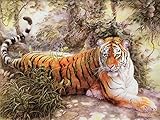 bzdhwwhシルク壁紙/壁壁画、Chinese Landscape Painting壁画、Tigerフォレストインクペイント壁紙のリビングルーム寝室子供部屋 6959786397825