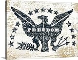 Peter Horjusプレミアムシックラップキャンバス壁アート印刷題名Freedom Eagle 40" x 30" 2257411_24_40x30_none