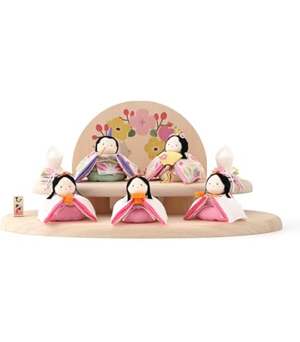 Amazon | リュウコドウ 雛人形 扇面三段わらべ雛10人揃い 間口45cm  