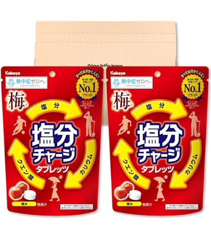 Amazon.co.jp: カバヤ 塩分チャージタブレッツ 梅味 81g DBOX 梅