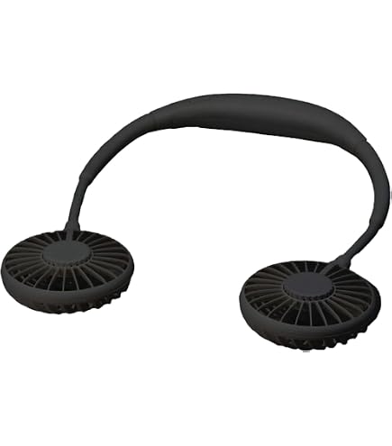 Amazon.co.jp: HIRO ネックツインファン ブラック USB充電式 7枚羽根