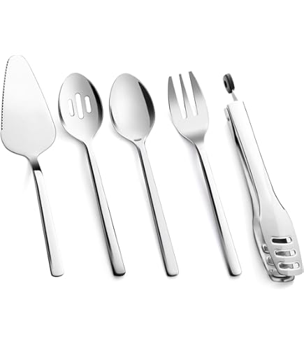 IAXSEE 8 PCS Stainless Steel Serving Utensils, Large Serving - View #12