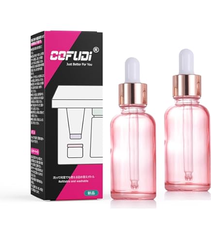 Amazon.co.jp: スポイトボトル 10ml 2個 遮光瓶 ピンクコーティング
