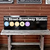 NEW YORK サブウェイサイン（L） 「74 St -Broadway」 SW-3-L ／ニューヨークの地下鉄看板／ストリートサイン／アメリカン雑貨／