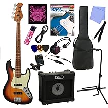 Amazon | バッカス・エレキベース入門13点セット｜Bacchus/BJB-1-RSM/M 