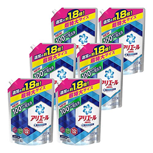 【ケース販売】 アリエール 洗濯洗剤 液体 イオンパワージェル サイエンスプラス 詰め替え 超特大 1.35kg&times;6個