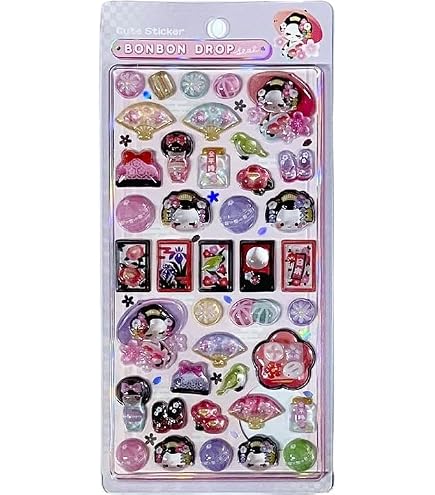 Amazon.co.jp: クーリア 和柄 ボンボンドロップシール 古都めぐり