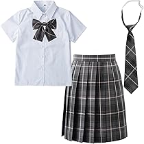KANKO - コスプレ　女子　制服　ジャンパースカート　ジャケット　4点セット　ハロウィン Amazon.co.jp: [SYRHSYB] 制服セット スカート 丈48cm jk