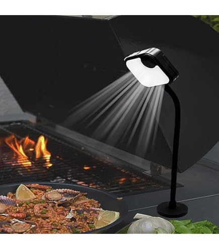 Jhua 12 LED Grill Light - 24" Flexible Gooseneck, Magnetic & Clip Base, Battery Powered (AAA Not Included)