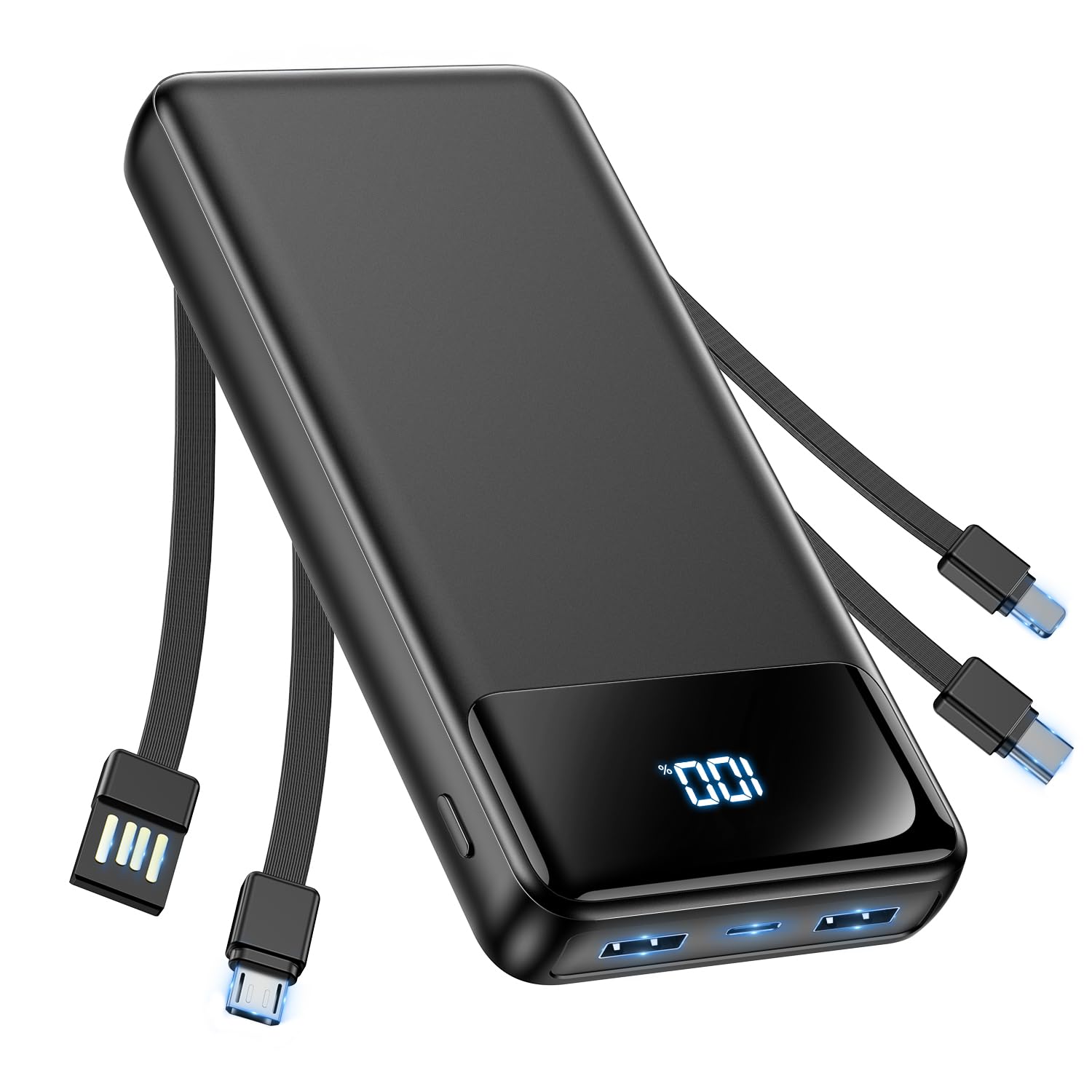 【90%OFF】【3,099円】 Speiow 大容量60000mAh 最大出力2.4A 4種ケーブル内蔵 6台同時充電 モバイルバッテリー