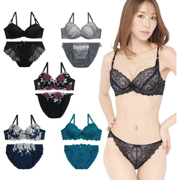 Amazon | [Pancute] 選べる4タイプ ブラジャー ＆ ショーツ おまかせ 5