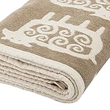 クリッパン KLIPPAN シュニール ブランケット 2509-02 ブラックシープ／ベージュ 140×180cm Chenille Blankets ひざ掛け 毛布 オフィス ふわふわ [並行輸入品