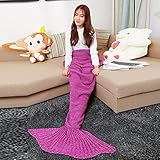 Mermaid Tail Blanket - Mermaid Blanket for Girls，All Seasons Soft and Warm Sleeping Mermaid Blanket 