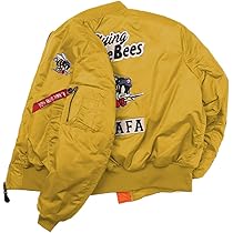 Amazon | [D.IIZOO] ワッペン 刺繍 中綿 フライトジャケット