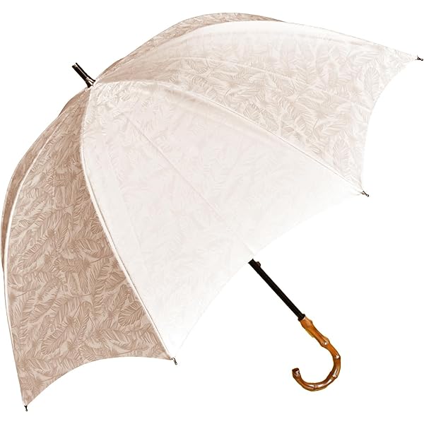 芦屋ロサブラン 日傘 50cm ベージュ UVカット ロサブラン 日傘 完全遮光 長傘 uv 晴雨兼用 1級遮光 遮熱
