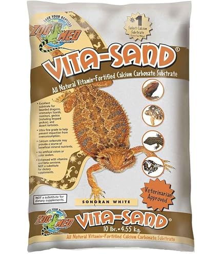 Reptile Calcium Sand Carib Sea Reptile Calcium Substrate Sand - 20 Lb ...