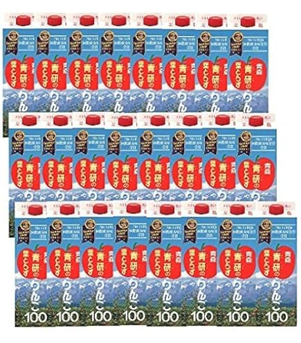 Amazon.co.jp: 青研 葉とらず りんご100 ジュース 1000ml×12本 : 食品