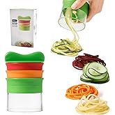 スライサー 野菜多機能野菜スパイラルハンドヘルド 野菜 カッター スパイラル スライサー ベジ ヌードル カッター 手動回転 キャベツ みじん 切り器 (style1)