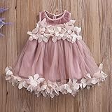 1-6歳ファッション幼児の子供の赤ちゃんの女の子の袖ノースリーブの花の花ツツーのドレスプリンセスドレス夏服パーティー (4-5歳)