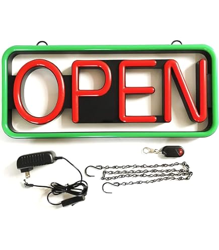 Amazon | ネオン 風 LED 看板 OPEN LEDボード オープンサイン軽量 電飾