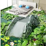 Sproud 池を大規模 Custom-Attached 蓮の花池の 3D フロア Papel De Parede Para Estar Sala 200 Cmx 140 Cm の