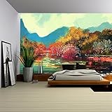 wall26 – 自己粘着壁紙大壁壁画シリーズ 100"x144" WMR-WP-X-C887-100x24x6