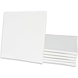 [Amazonブランド] Eono(イオーノ) キャンバス パネル 6セット ブランク 100% コットン 10cm x 10cm