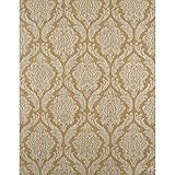 York Wallcoverings ET2055SMP Enchantment Damascus Wallpaper Memo Sample, 8-Inch x 10-Inch, Muted Tob