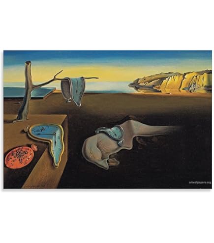 Amazon.co.jp: ポスター サルバドール ダリ 記憶の固執 （柔らかい時計