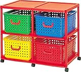 和泉化成 収納家具 キッズ ビッグバスケット4型キャスター付 (87×56×高72cm)