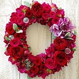 【Eclaire Flower Design】 プリザーブドフラワー　リース　レッド